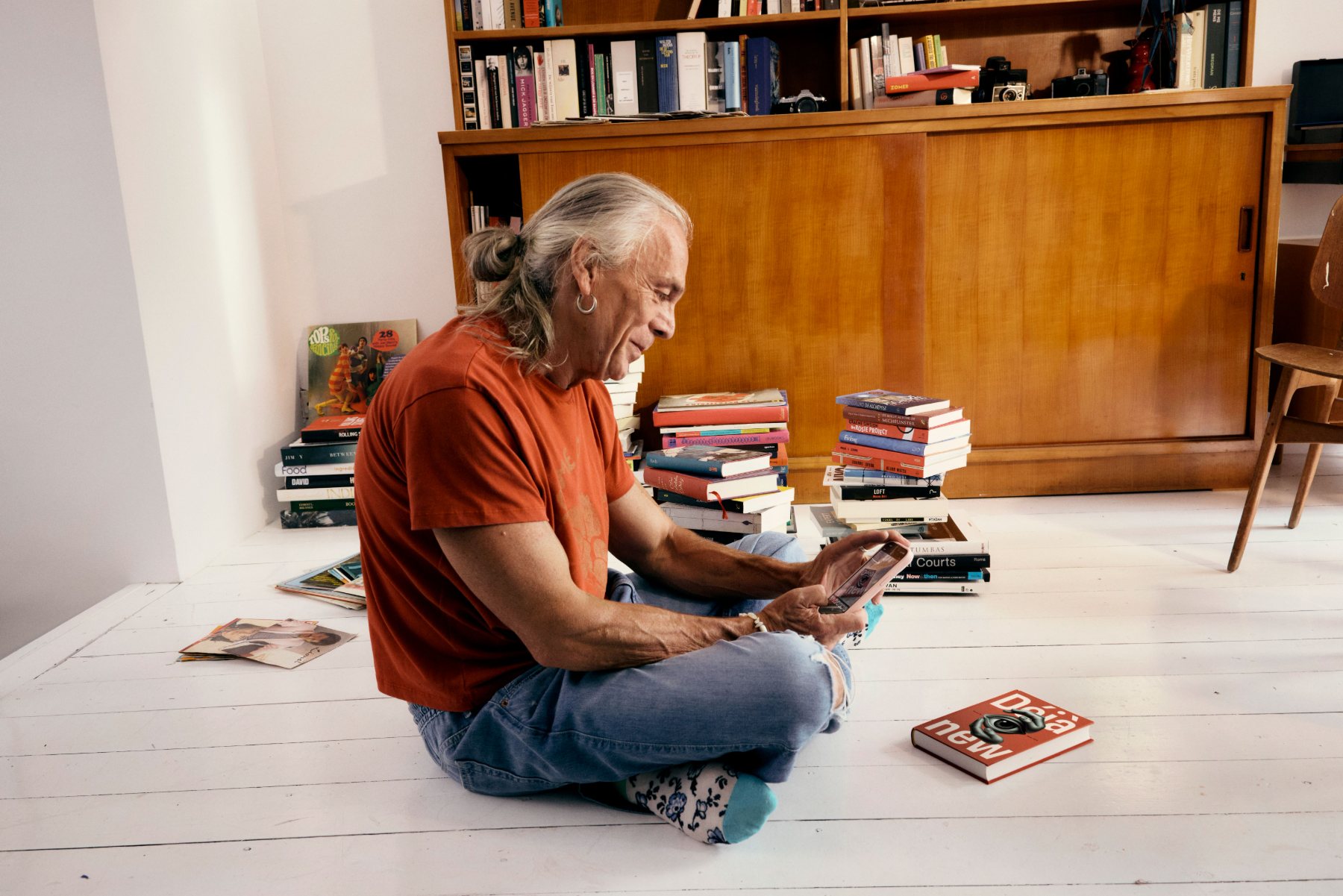 Reading on the floor